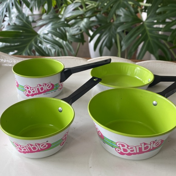 1983 Barbie Child Cook-n-Serve Playset of Dishes, Pots and Pans. Four of each. - Picture 5 of 12